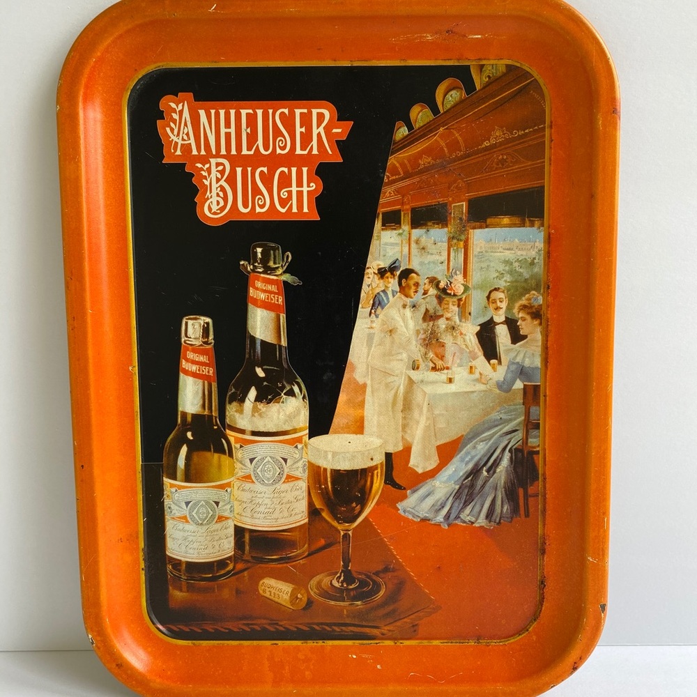Vintage Anheuser-Busch Repro 1904 Metal Tray